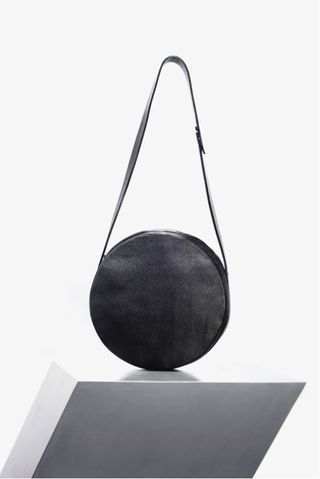 Sonya Lee, Queen West Toronto, handmade handbags, Leather handbags, Black Round handbag, 